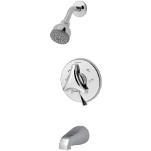 Origins Tub and Shower Trim Package with Single Function Shower Head with Double Knob Handle - No Rough In Valve Included