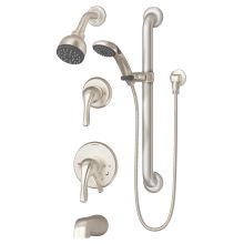 Origins Tub and Shower Trim Package with Single Function Shower Head with Triple Lever Handle - No Rough In Valve Included