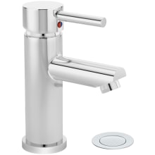 Dia 1.0 GPM Single Hole Bathroom Faucet with Push Pop Drain Assembly