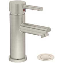 Dia 1.0 GPM Single Hole Bathroom Faucet with Push Pop Drain Assembly
