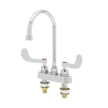 1.5 GPM 4"W Deck Mounted Vandal Resistant Utility Faucet with Wrist Blade Handles