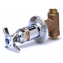 Shut-Off Control Valve with Adjustable Flange, Concealed Body, Cross Handle and Blue Index