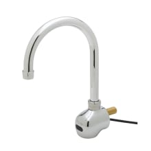 2.2 GPM Single Hole Wall Mounted Electronic Sensor Lavatory Faucet with 6-3/8" Swivel Gooseneck Spout and Thermostatic Mixing Valve