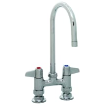 5.03 GPM 4"W Deck Mounted Utility Faucet with 5-9/16" Swivel Gooseneck Spout