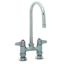 5.2 GPM 4"W Deck Mounted Utility Faucet with 5-9/16" Swivel Gooseneck Spout