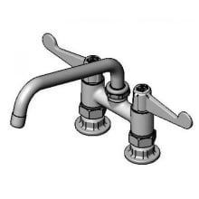 5.2 GPM 4"W Deck Mounted Utility Faucet with 8" Swivel Spout - Includes Wrist Blade Handles