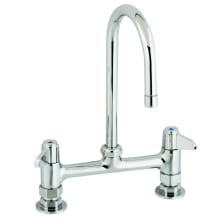 5.03 GPM 8"W Deck Mounted Utility Faucet with 5-9/16" Swivel Gooseneck Spout