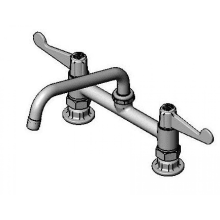 5.27 GPM 8"W Deck Mounted Utility Faucet with 8" Swing Nozzle - Includes Wrist Blade Handles