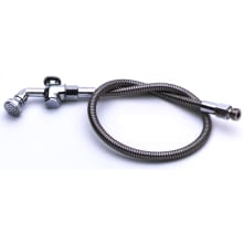 Push Button Spray Valve with 2.2 GPM Aerator and 84" Flexible Stainless Steel Hose with Adapter