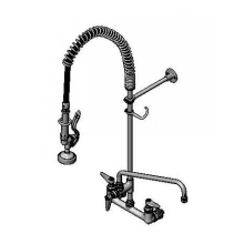 1.15 GPM Wall Mounted Food Service Faucet with 18" Riser, Spray Valve, and 36" Hose - Includes 9.73 GPM 14" Add-On Faucet