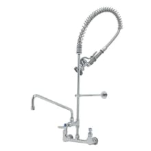 1.15 GPM Wall Mounted Food Service Faucet with 18" Riser, Spray Valve, and 36" Hose - Includes 8.91 GPM 16" Add-On Faucet