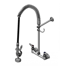1.15 GPM Wall Mounted Food Service Faucet with 18" Riser, Spray Valve, and 44" Hose - Includes 9" Wall Bracket