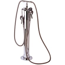 2.68 GPM Combination Kettle Filler and Spray Stanchion with Swivel Tee, Angled Spray Valve, and 3.18 GPM Hook Nozzle