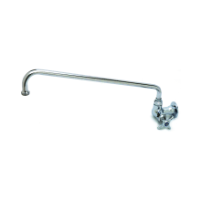 B-200 Wall Mounted Single Pantry Faucet with 6" Swing Nozzle, Stream Regulator Outlet and Cross Handle