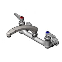 14.53 GPM Wall Mounted Bridge Utility Faucet - Includes Lever Handles and 8" Cast Spout