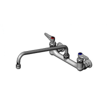 14.53 GPM Wall Mounted Bridge Utility Faucet - Includes Lever Handles and 14" Spout