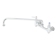 22.5 GPM Wall Mounted Bridge Utility Faucet - Includes Lever Handles and 18" Spout