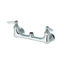 B-200 Wall Mounted Double Pantry Faucet with 8" Centers, Cerama Cartridges and Lever Handles - Less Nozzle