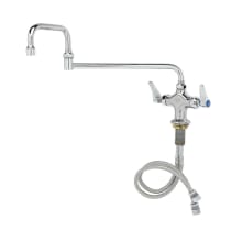8.67 GPM Deck Mounted Single Hole Mixing Faucet with 18" Double Joint Spout