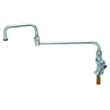 B-200 Deck Mounted Single Pantry Faucet with 15" Double-Joint Swing Nozzle, Stream Regulator Outlet and Lever Handle