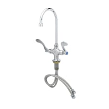 2.2 GPM Deck Mounted Single Hole Mixing Faucet - Includes Wrist Blade Handles and 5-3/4" Gooseneck Spout