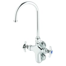 20.1 GPM Wall Mounted Mixing Faucet - Includes Cross Handles and 5-11/16" Gooseneck Spout