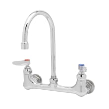 14.58 GPM Wall Mounted Bridge Utility Faucet - Includes Lever Handles and 6" Gooseneck Spout