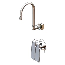 2.2 GPM Wall Mounted Fixed Gooseneck Spout with Wall Mounted Double Pedal Valve