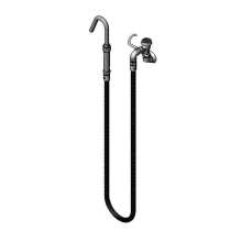 4.8 GPM Single Hole Wall Mounted Pot Filler Faucet with Hook Nozzle and 68" Hose