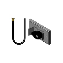 Hose Hanger, Stainless Steel, Spring-Loaded Rubber Grip, 30" Hose with Garden Hose Inlet