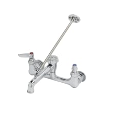 14.98 GPM Wall Mounted Bridge Service Sink Faucet - Includes Lever Handles and Wall Support