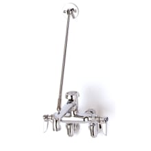 14.37 GPM Wall Mounted Bridge Service Sink Faucet - Includes Lever Handles and Wall Support