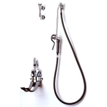 Bedpan Washer with Pedal Valve, Vacuum Breaker, Integral Loose Key Stops and Spray Valve with Extended Nozzle