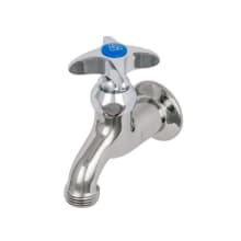 Sill Faucet, 1/2" NPT Female Inlet, 4-Arm Handle, 3/4" Garden Hose Threads