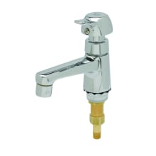 2.2 GPM Deck Mounted Single Temperature Single Hole Bathroom Faucet with Pivot Action Push Button Activation