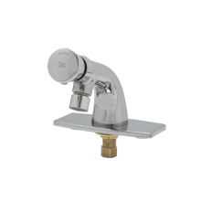 Single Temperature Metering Faucet with Push Button Cap, 2.2 GPM Aerator, VR Deck Plate and 1/2" NPSM Male Shank