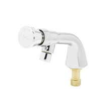 Single Temperature Metering Faucet with Push Button Cap, 2.2 GPM Aerator and 1/2" NPSM Male Shank
