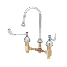 9.56 GPM Deck Mounted Lavatory Faucet with Adjustable Centers and 5-9/16" Swivel Gooseneck Spout