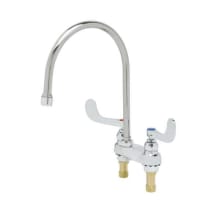 1.5 GPM 4" Centerset Deck Mounted Lavatory Faucet with 10" Swivel Gooseneck Spout - Includes Wristblade Handles