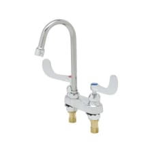 1.2 GPM 4" Centerset Deck Mounted Lavatory Faucet with 4-1/4" Swivel Gooseneck Spout - Includes Wristblade Handles