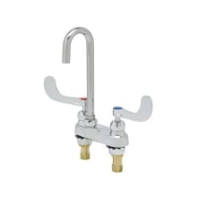 1.4 GPM 4" Centerset Deck Mounted Lavatory Faucet with 2-9/16" Swivel Gooseneck Spout - Includes Wristblade Handles