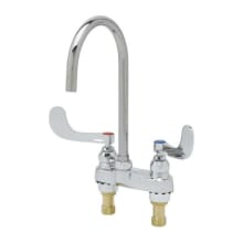1.4 GPM 4" Centerset Deck Mounted Lavatory Faucet with 5-11/16" Swivel Gooseneck Spout - Includes Wristblade Handles