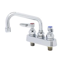 Deck Mounted Workboard Faucet with 4" Centers, 6" Swing Nozzle, 2.2 GPM Aerator and Lever Handles