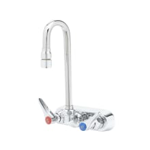 2.2 GPM 4"W Wall Mounted Utility Faucet with 2-11/16" Swivel Gooseneck Spout