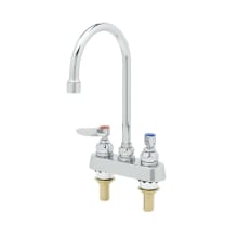 2.2 GPM 4"W Deck Mounted Utility Faucet with 5-3/4" Swivel Gooseneck Spout and Compression Cartridge