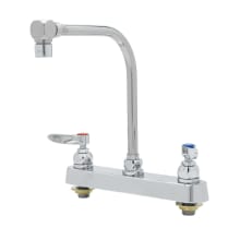 2.2 GPM 8"W Deck Mounted Utility Faucet with 7-7/8" Swing Nozzle and Lever Handles