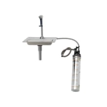 Water Station with 8" Pedestal Type Glass Filler, Drip Pan, Drain & Water Filtration Kit