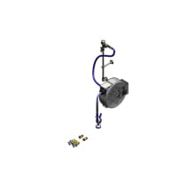 4.28 GPM Wall Mounted Utility Faucet with Enclosed Hose Reel - Includes 30' Hose and High Flow Spray Valve