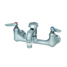 14.98 GPM Wall Mounted Bridge Service Sink Faucet - Includes Lever Handles and Quick Disconnect Outlet