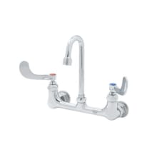 8" Wallmount Faucet, VR Aerator, 132X GN, 4" Handles (WH4)
